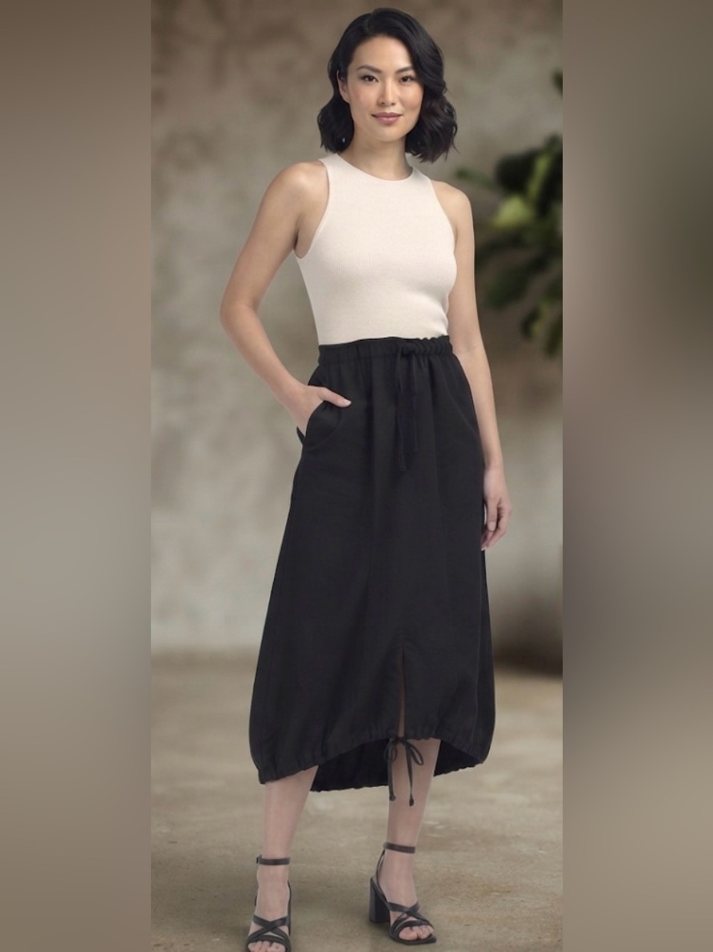 Melloday Mixed Media Twofer Maxi Dress